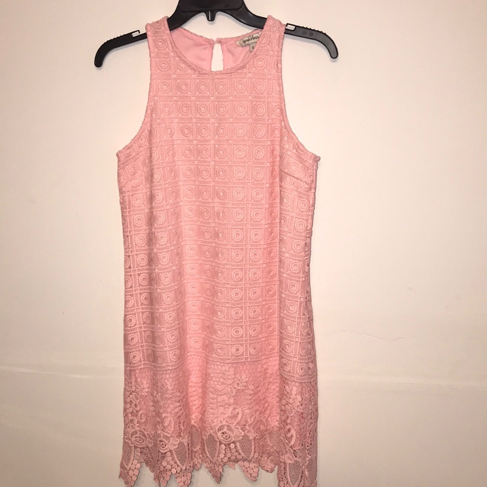 Speechless women’s lacy pink sleeveless dress